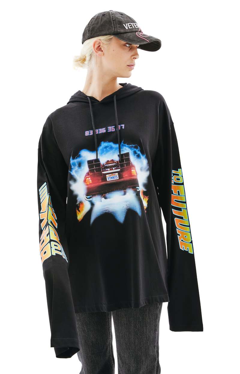 VTMNTS Back To The Future Hoodie - Black | Garmentory