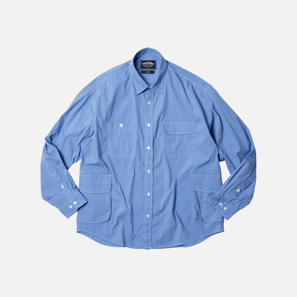 Adsum Asymmetrical Pocket Work Shirt - Dark Navy | Garmentory