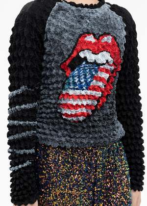 MASU TONGUE AND LIPS POPCORN RAGLAN L/S T-SHIRT MASU X The Rolling