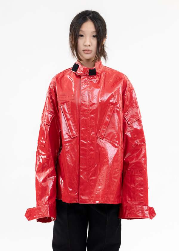 TENDER PERSON PVC COATING JACKET - RED | Garmentory