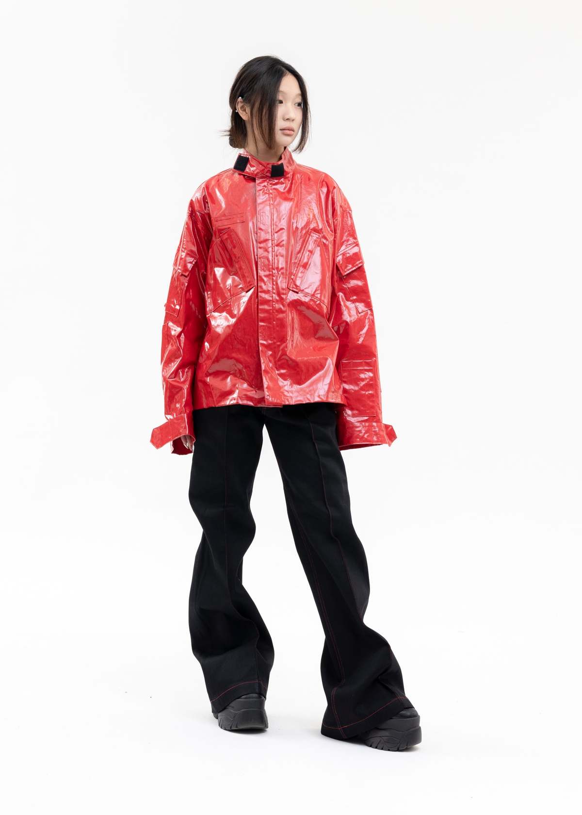 TENDER PERSON PVC COATING JACKET - RED | Garmentory