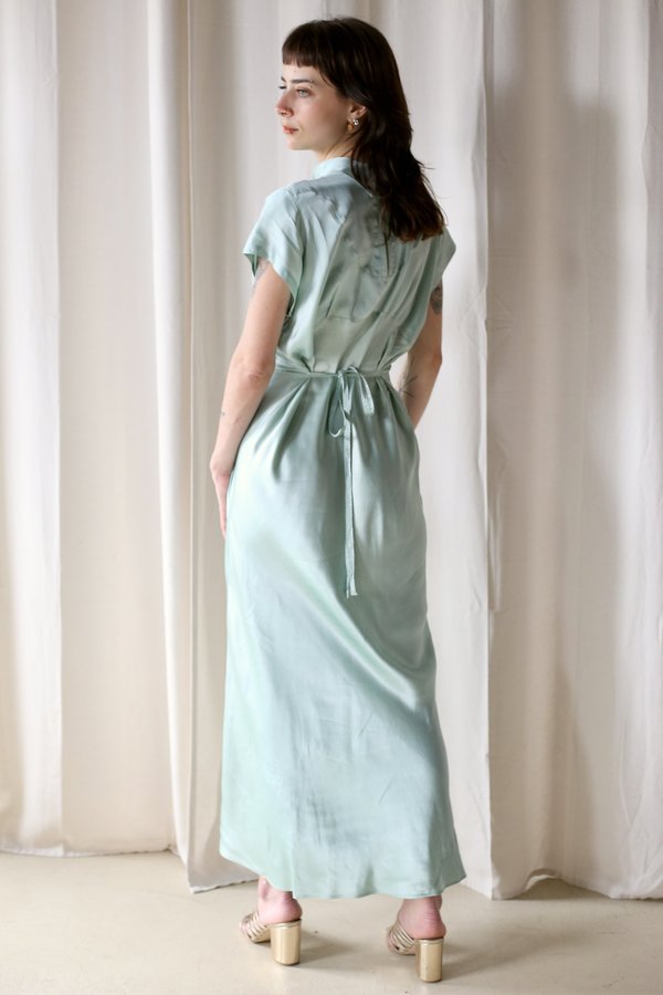 1940's Bias Silk Gown - Seafoam | Garmentory