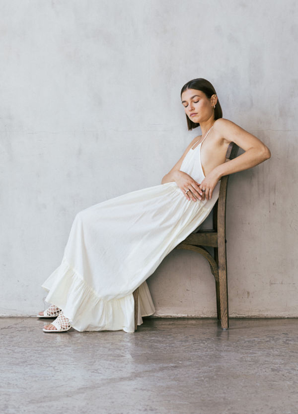 Toit Volant Evelyn Soft Cotton Lawn Dress - Butter | Garmentory