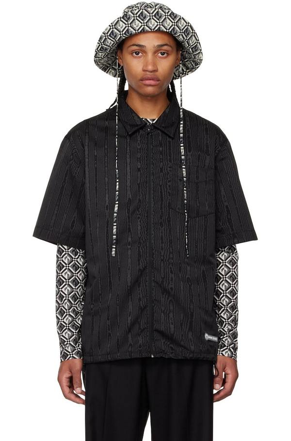 MARINE SERRE Black & White Diamant Bucket Hat - Black  display picture 1