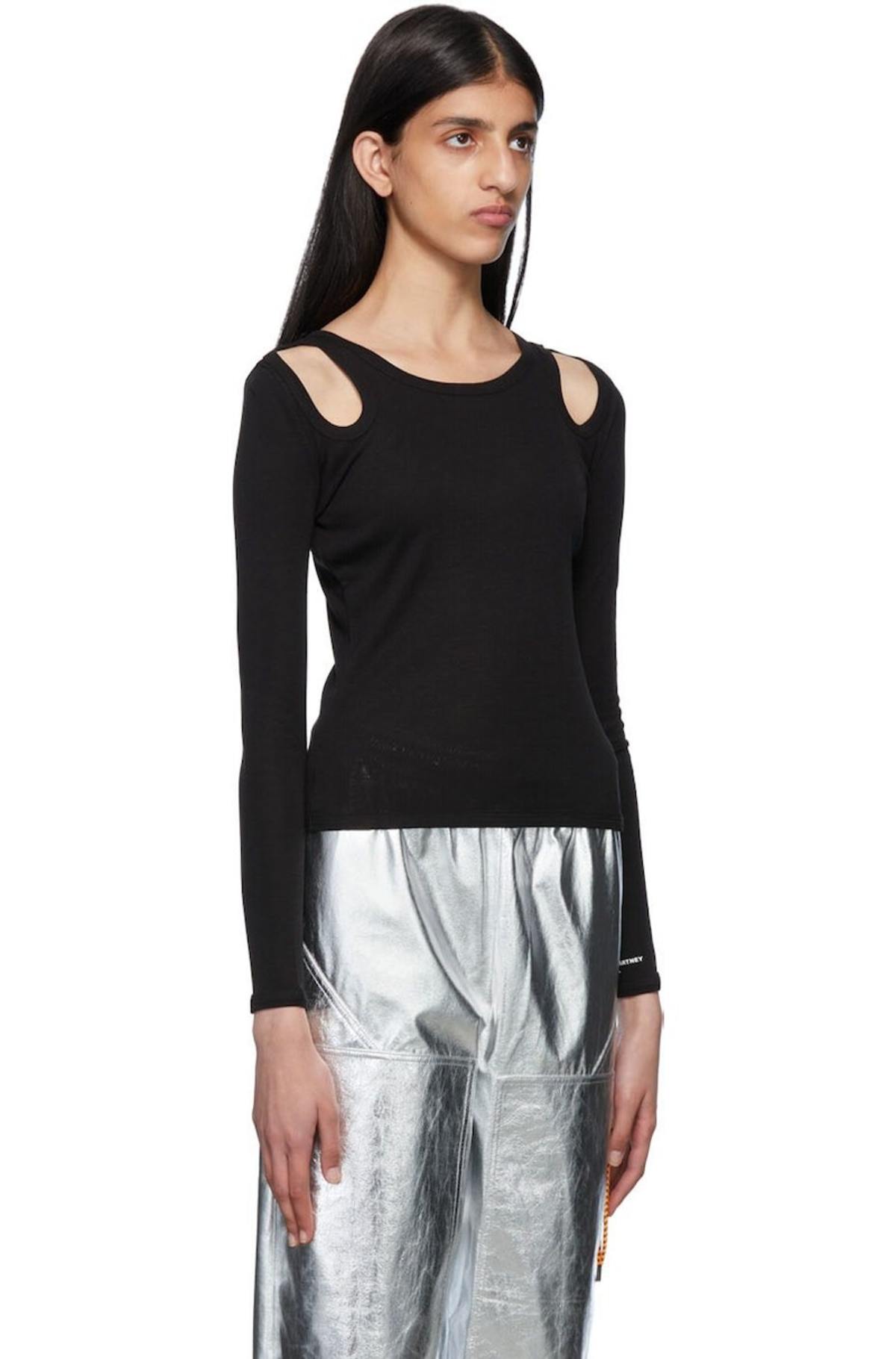 Tシャツ・カットソー STELLA MCCARTNEY Women Tunic Tops 391576 6J01583SPY48 Black Stella McCartney Kids - Girls Black Cotton T-Shirt