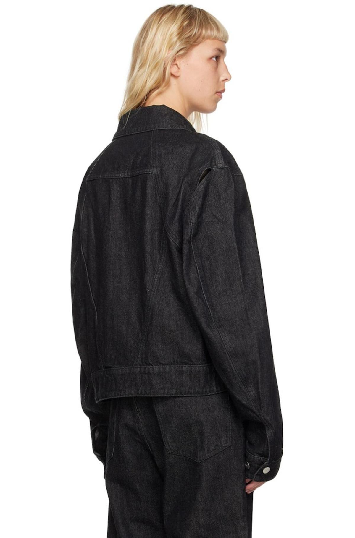 HELIOT EMIL Equisetum Denim Jacket - Black | Garmentory