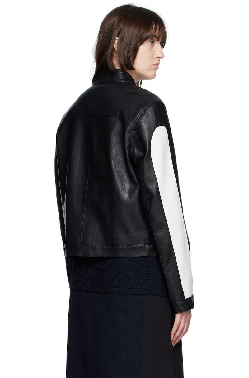 TheOpen Product☆22FW PANELLED BIKER JACKET Theopen Product Biker Faux-Leather Jacket - Black | Garmentory