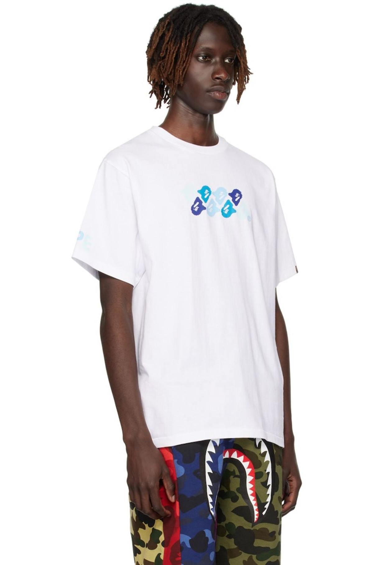 BAPE ABC Camo T-Shirt White/Blue Garmentory