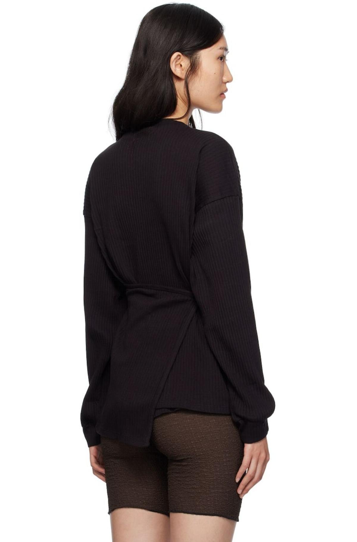 【まいまい】Baserange SHAW LONG SLEEVE Baserange: Black Shaw Long Sleeve T-Shirt | SSENSE