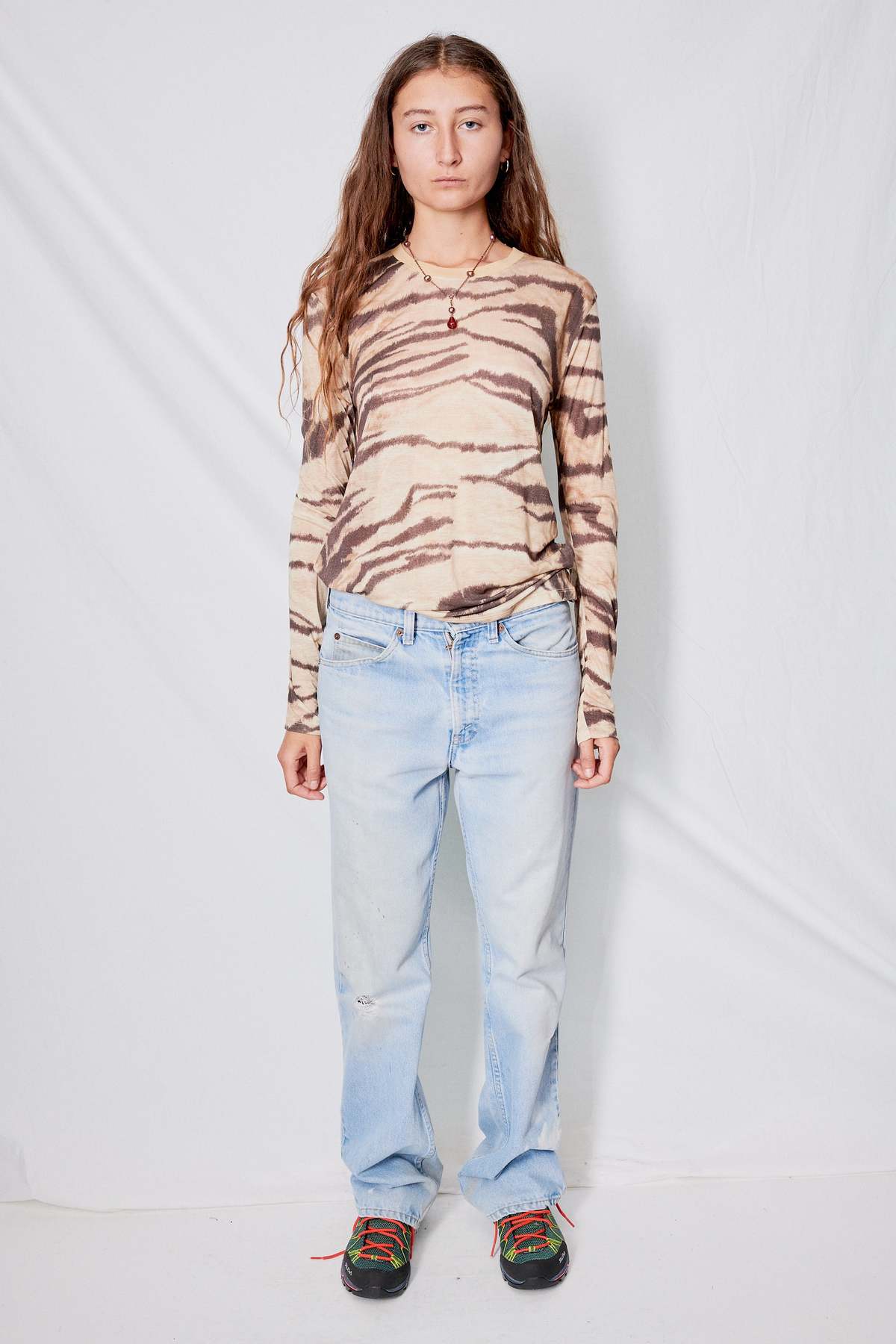 BASERANGE ベースレンジLONG SLEEVE TEE TIGER Baserange Long Sleeve Tee - Tiger Print | Garmentory