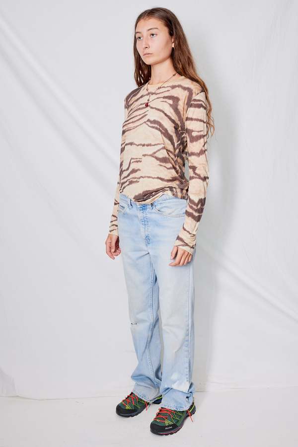 Baserange Long Sleeve Tee - Tiger Print | Garmentory