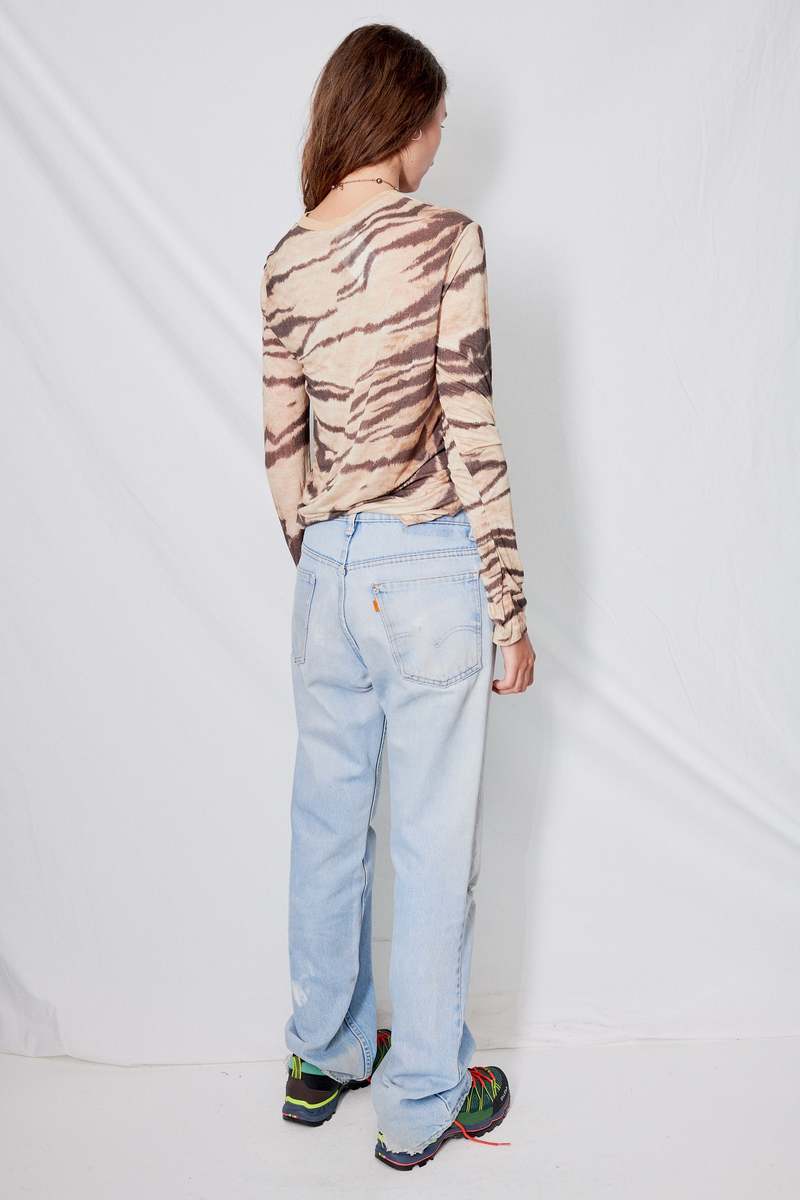 Baserange Long Sleeve Tee - Tiger Print | Garmentory