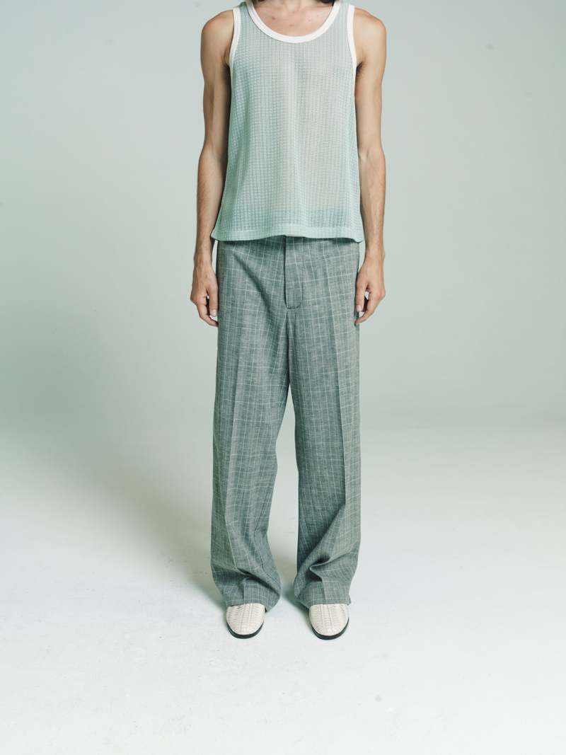 SECOND/LAYER Disaster Trouser - Glen Plaid | Garmentory