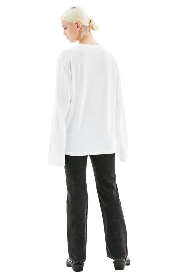Acne Studios Stockholm Logo Long Sleeve T-shirt - White | Garmentory