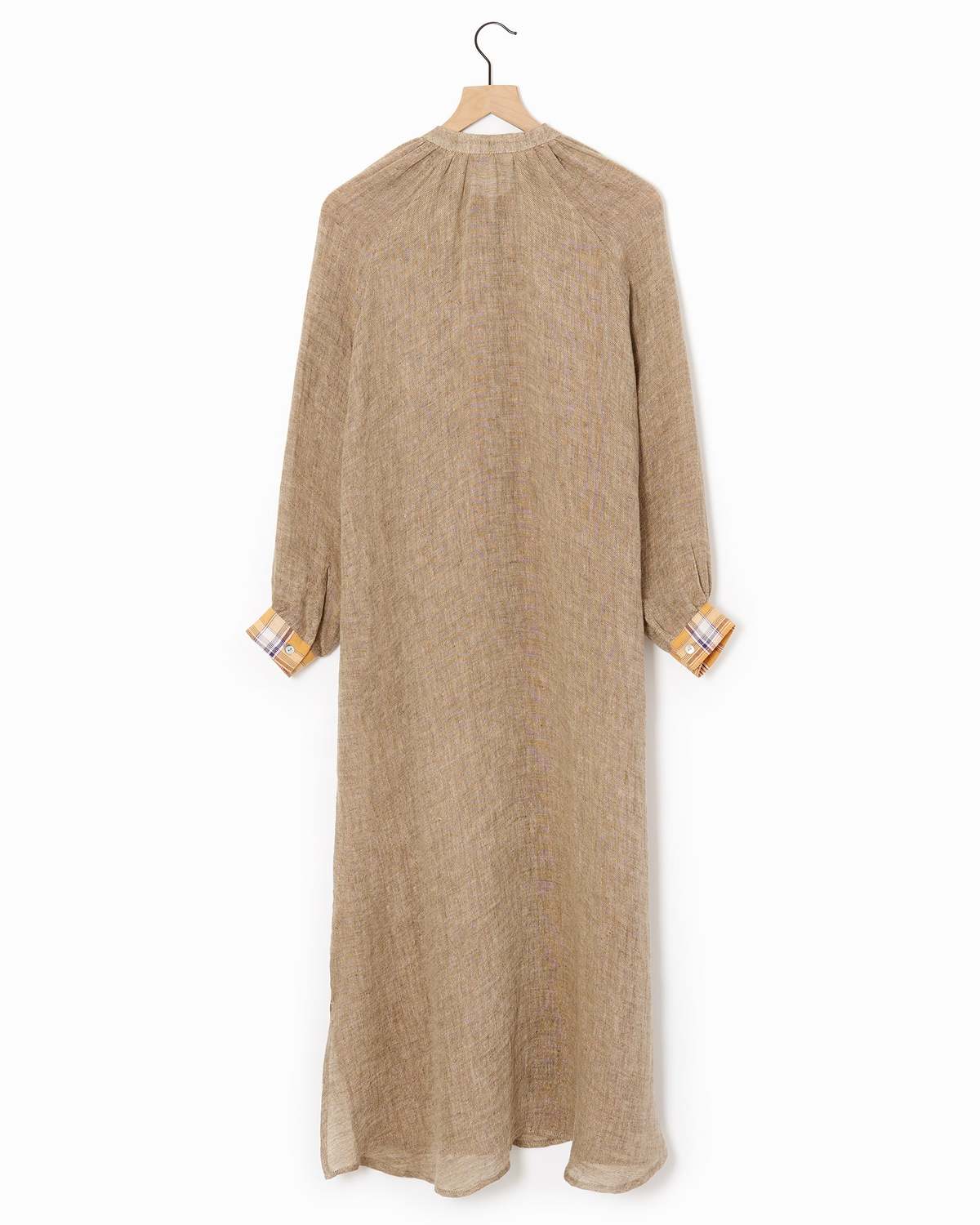 Claramonte Washed Linen Dress - Khaki Tan | Garmentory