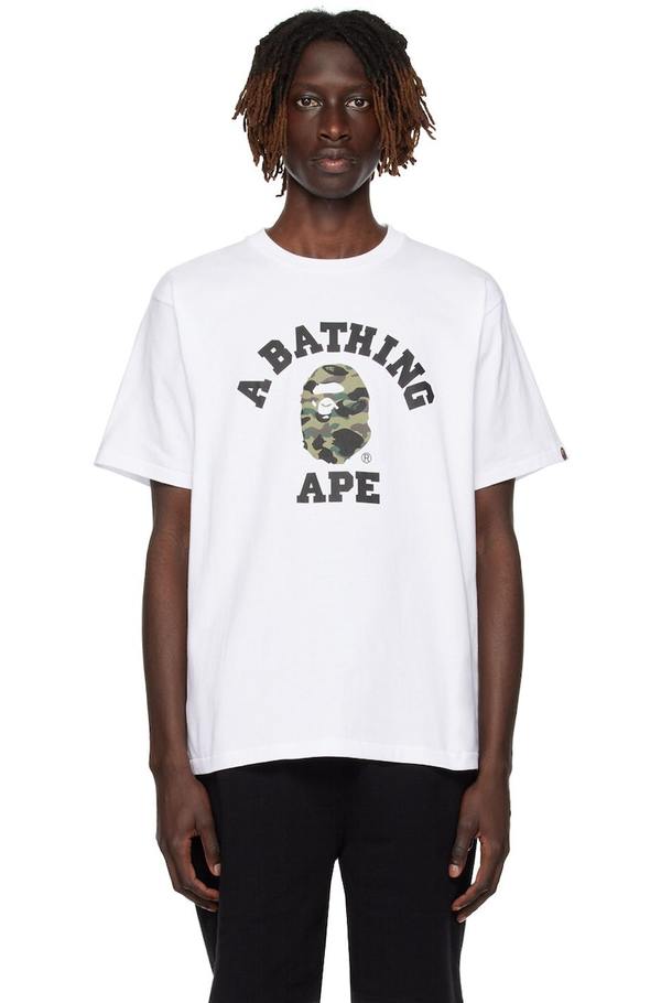 BAPE 1st Camo T-Shirt - White/Green | Garmentory