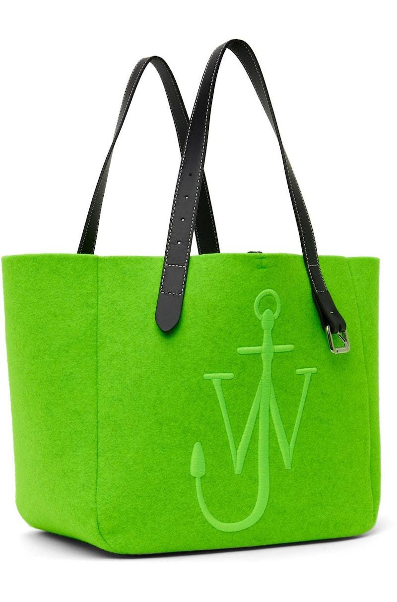 【関税込み】Belt Shopper Bag - J.W. Anderson - Wool - Green Wool tote JW Anderson Green in Wool - 45440229