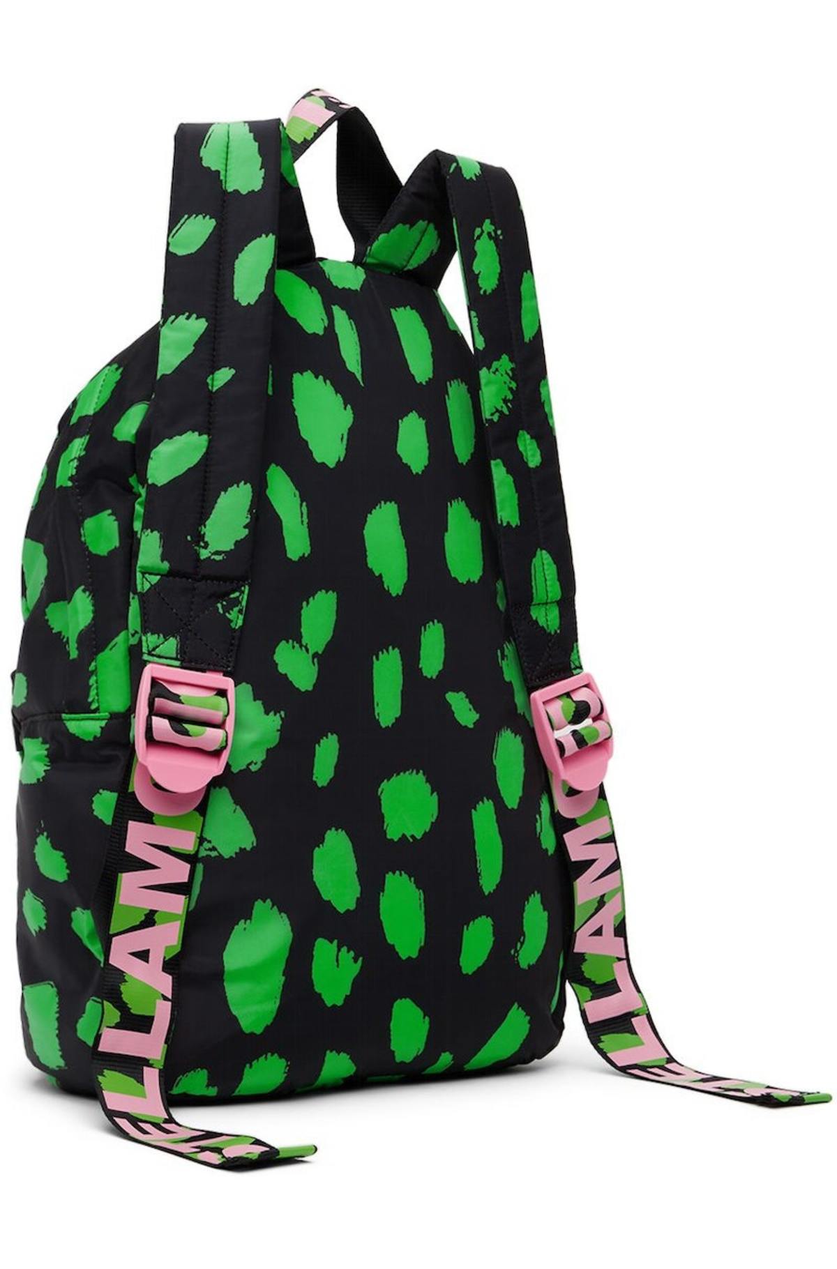 Kids STELLA MCCARTNEY Black & Green Camo Spot Backpack 