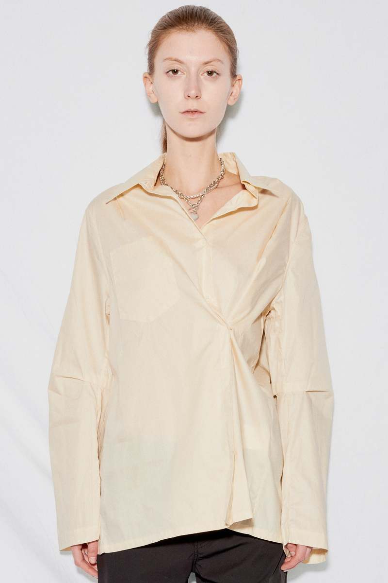Our Legacy Pearl Cotton Chinz Machine Shirt - Beige | Garmentory