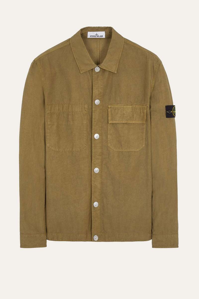 Stone Island 1 Pocket Snap Overshirt 29 - Dark Beige