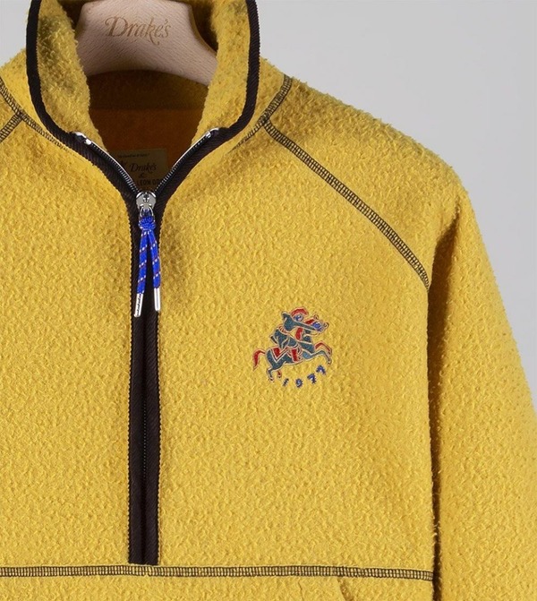 Aime Leon Dore x Drake's Casentino Wool Half Zip | Garmentory