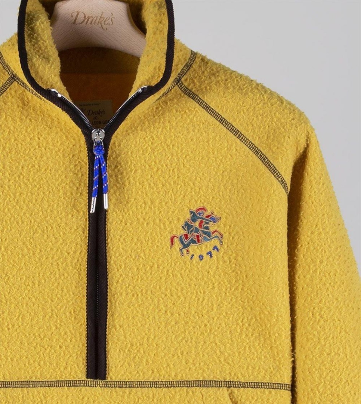 Aime Leon Dore x Drake's Casentino Wool Half Zip | Garmentory