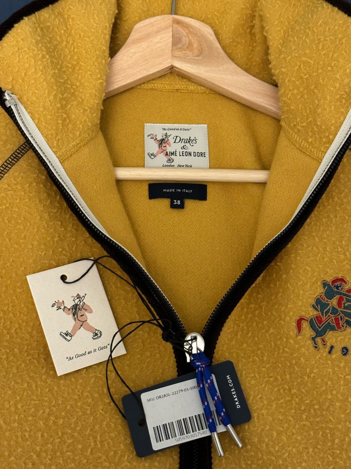 Aime Leon Dore x Drake's Casentino Wool Half Zip | Garmentory