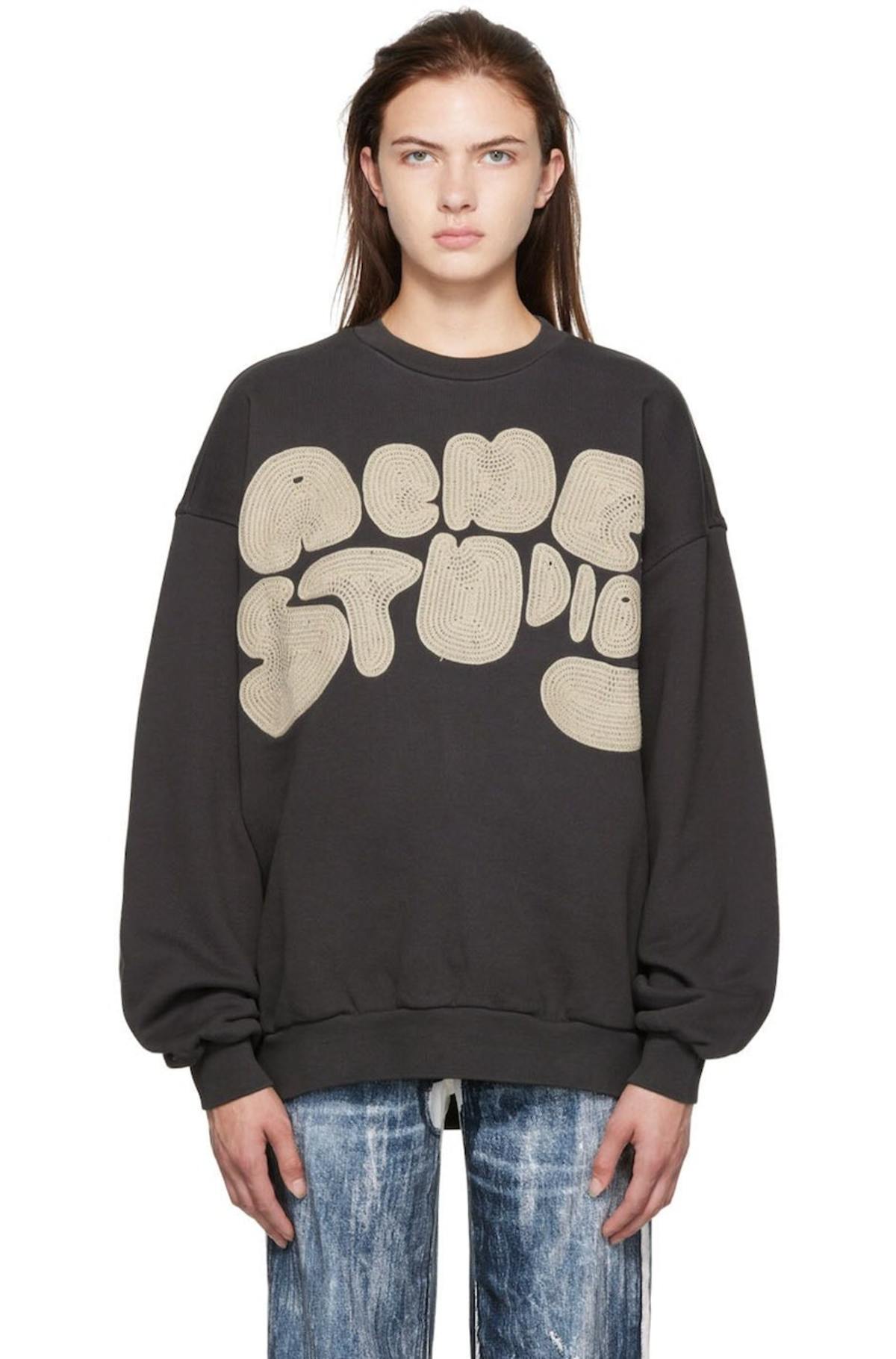 Acne Studios Bubble Sweatshirt - Anthracite Grey | Garmentory