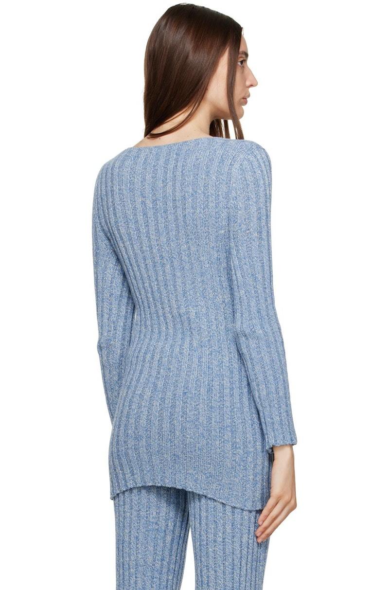 Baserange Loulou Cardigan - Blue Melange | Garmentory