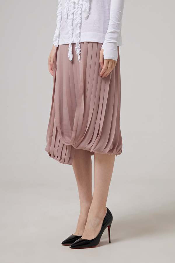 スカート DRIES VAN NOTEN PINK LONG DRAPED SKIRT Dries Van Noten Pink long draped skirt | TheDoubleF