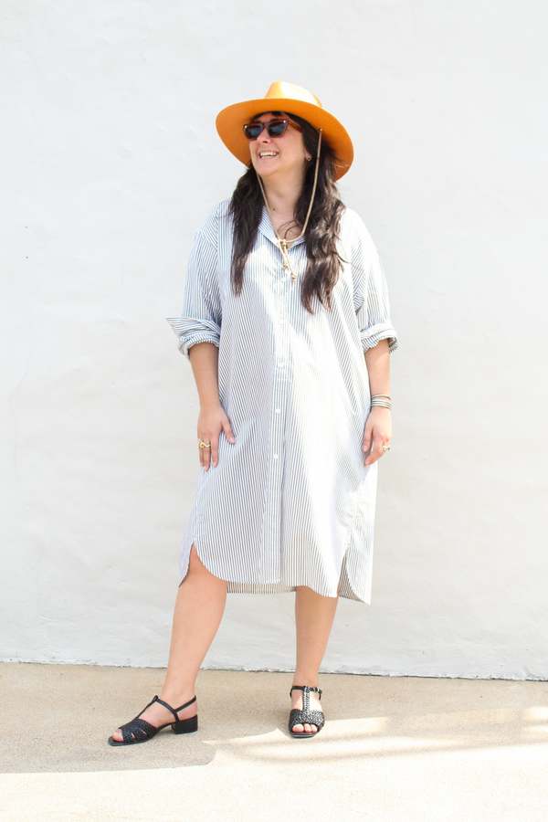 open lace back dress Oversized Shirt Dress