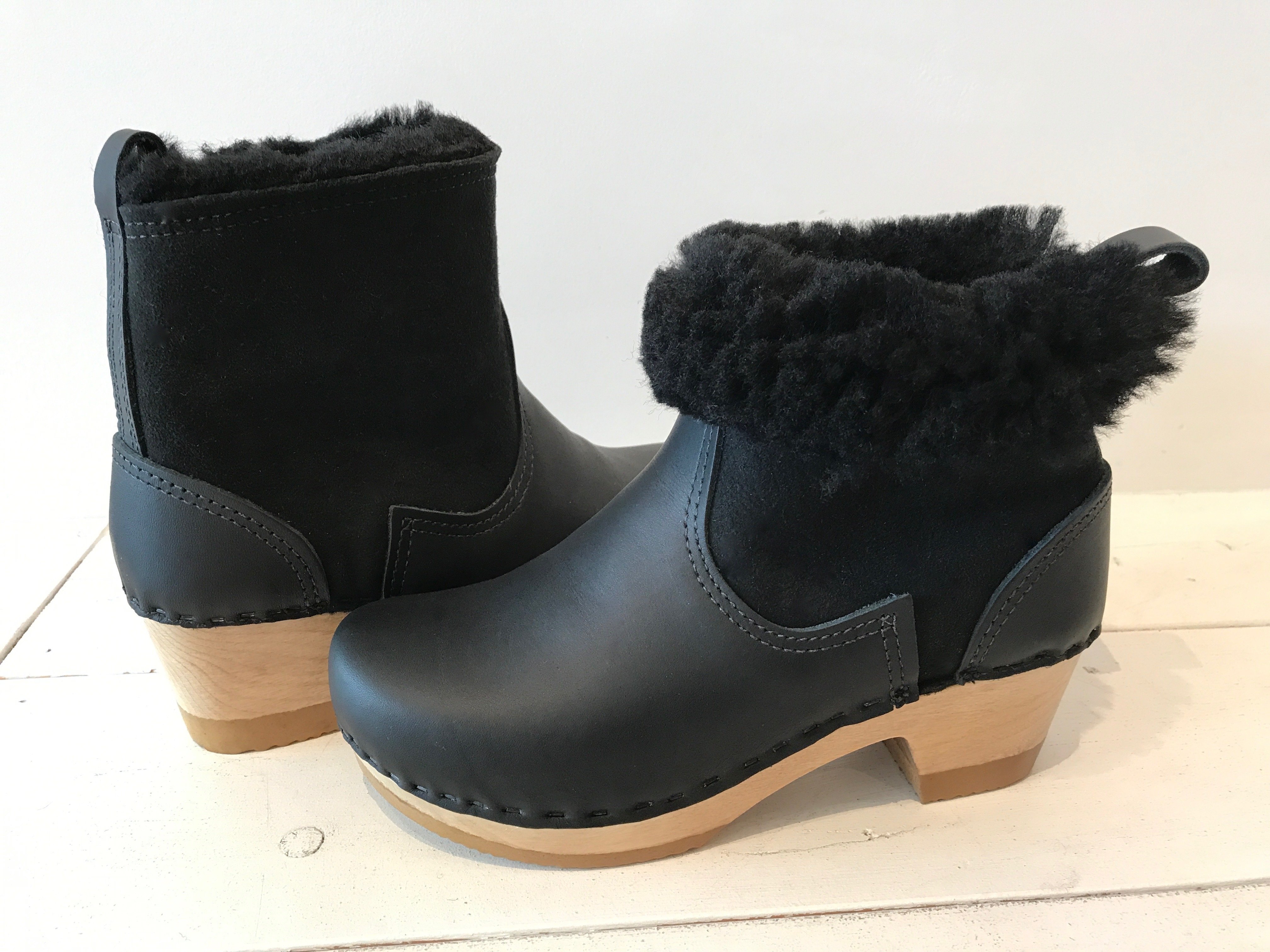 clog heel boots