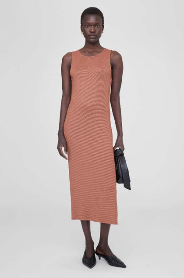 Anine Bing Savannah Dress - Terracotta Waffle | Garmentory Anine Bing Savannah Dress - Terracotta Waffle | Garmentory