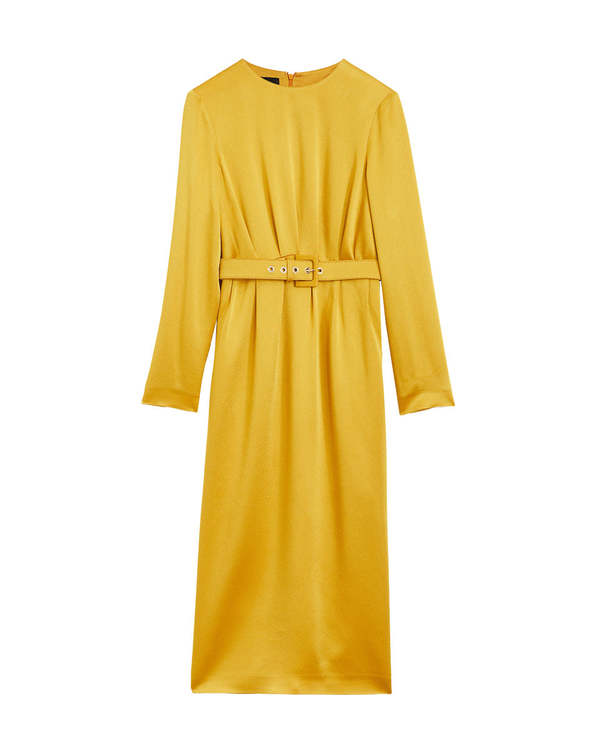 fitted lace wedding dress ZARA Yellow Long Bell Sleeved Smock Dress – Circular Clothing Co