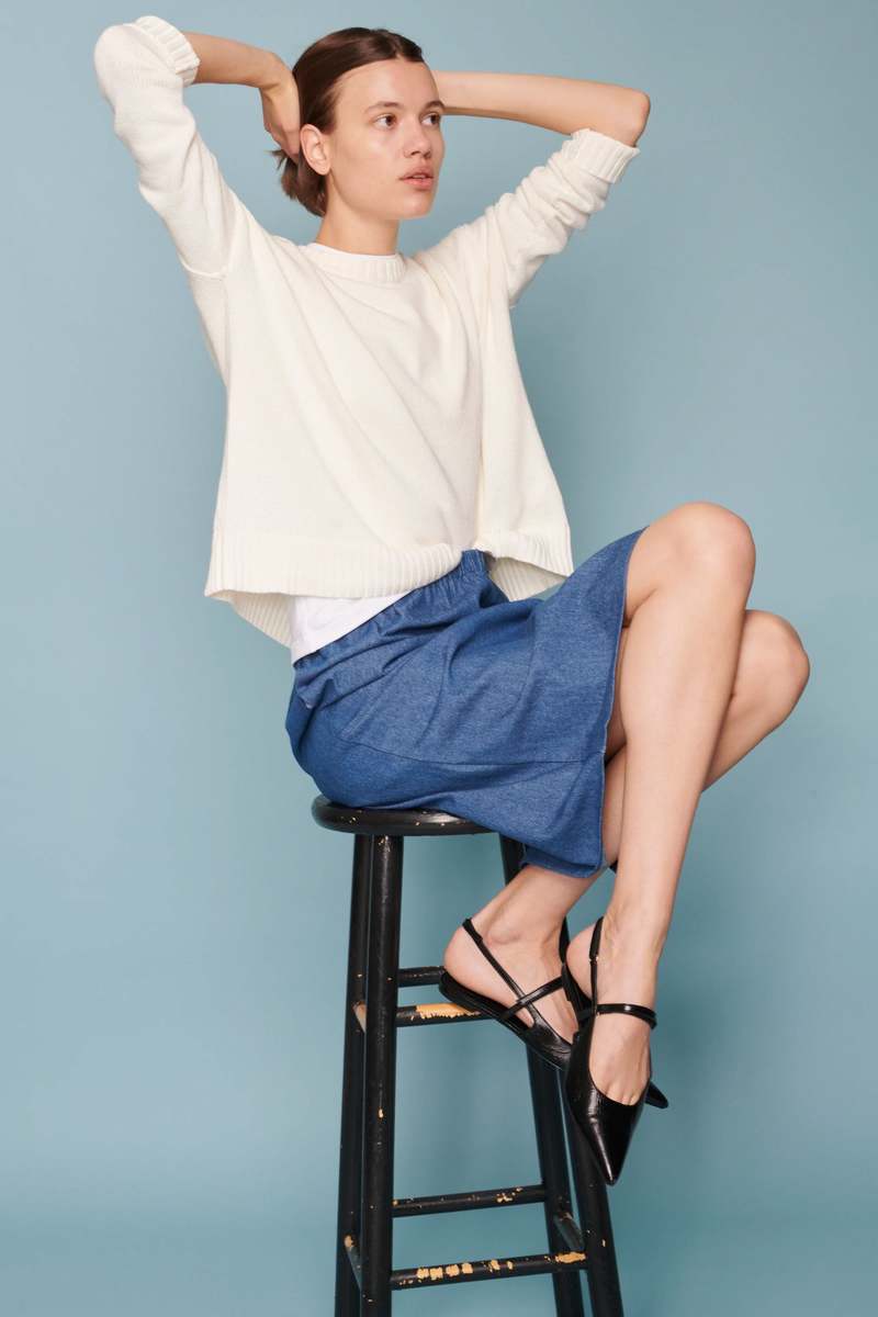 Organic by John Patrick Wide Cotton Pullover - Crme