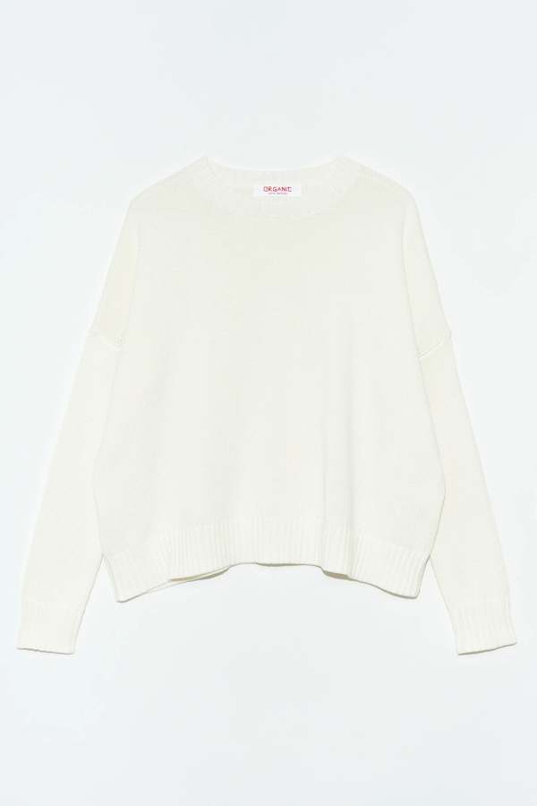 Organic by John Patrick Wide Cotton Pullover - Crme