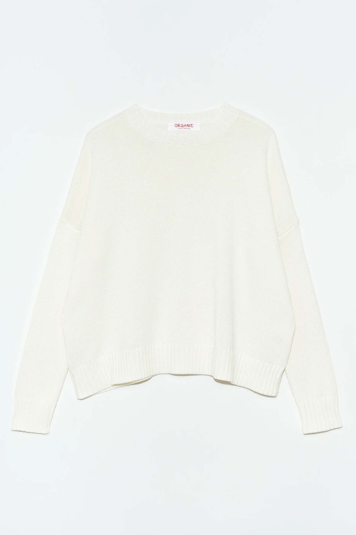 Organic by John Patrick Wide Cotton Pullover - Crme - Image 5 of 5