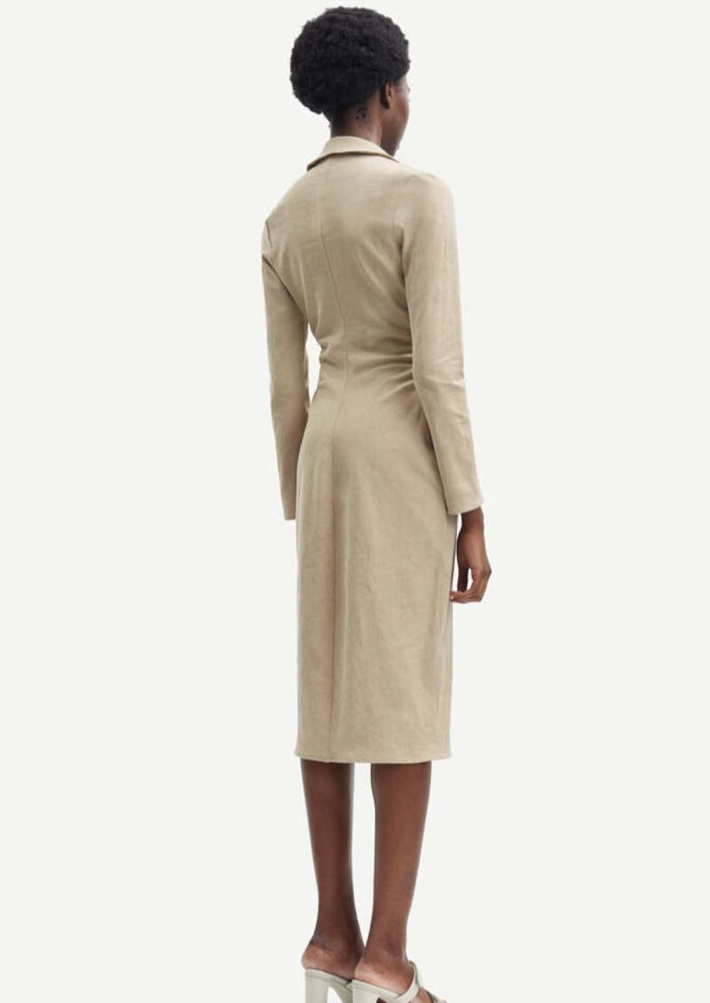 ワンピース SAMSOE SAMSOE Women Dresses F22200131 0 DESERT FLOWER Beige SAMSØE SAMSØE Women's Beige Ivory GERTRUD Midi Dress Desert