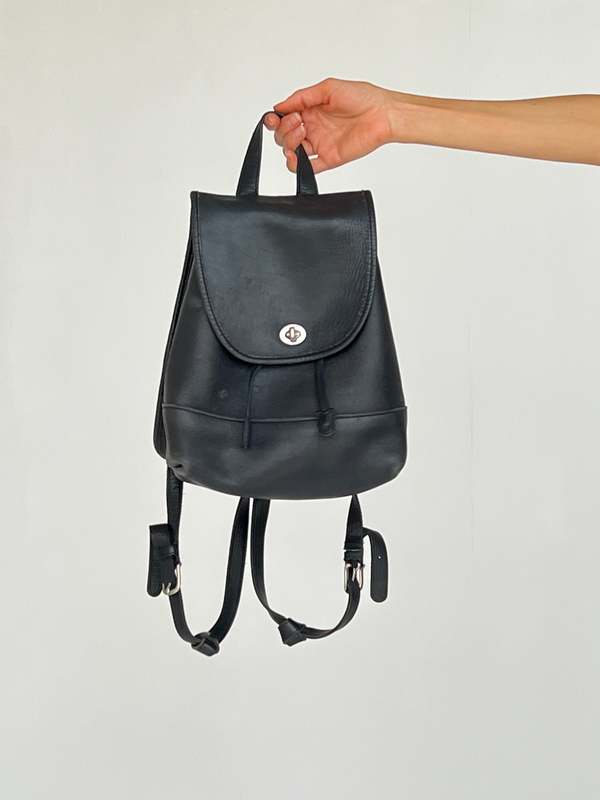 Vintage Leather Coach Backpack - Black | Garmentory Vintage Leather Coach Backpack - Black | Garmentory