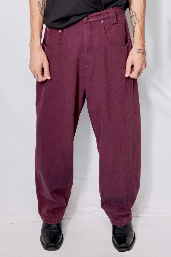 Assembly Denim Baggy Jean - Oxblood | Garmentory