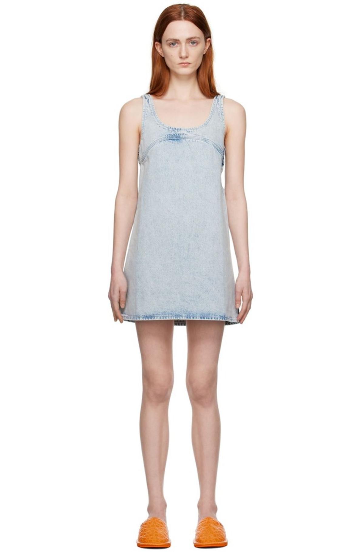 frame micro flare denim mini dress Minidress Womens dresses Color:Watercolor Script Cute Baby Shower Dresses221228 Breathable Shoe Technology for supporting the garment’s shape
