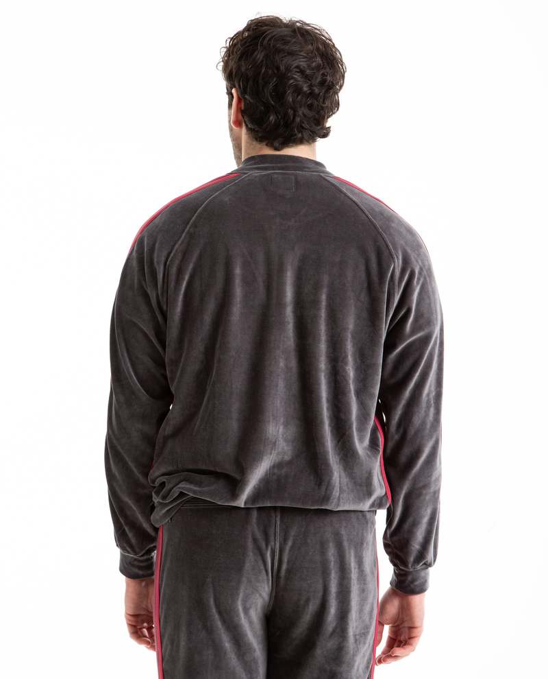 Needles × Charcoal Velour Track JacketXL Needles Men's Velour Track Jacket in Charcoal Needles