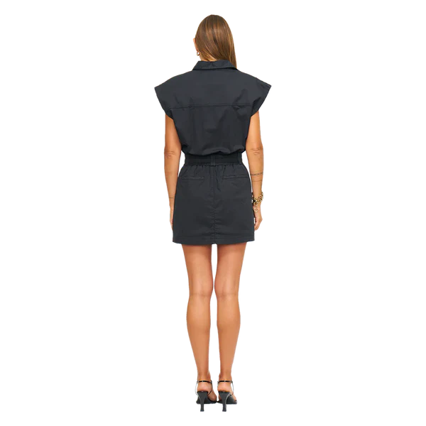 knee length dresses for ladies Rosie mini dress in fade to black main image 0