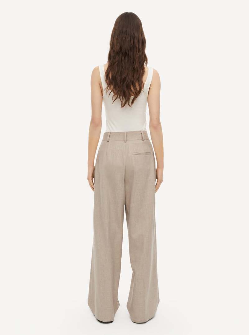 By Malene Birger Cymbaria High-Waist Trouser - Beige Melange