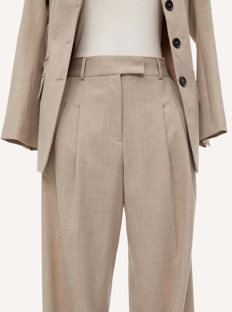 By Malene Birger Cymbaria High-Waist Trouser - Beige Melange