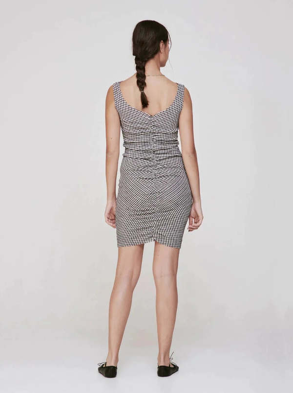 permanent vacation Metaphor Dress - Black Gingham