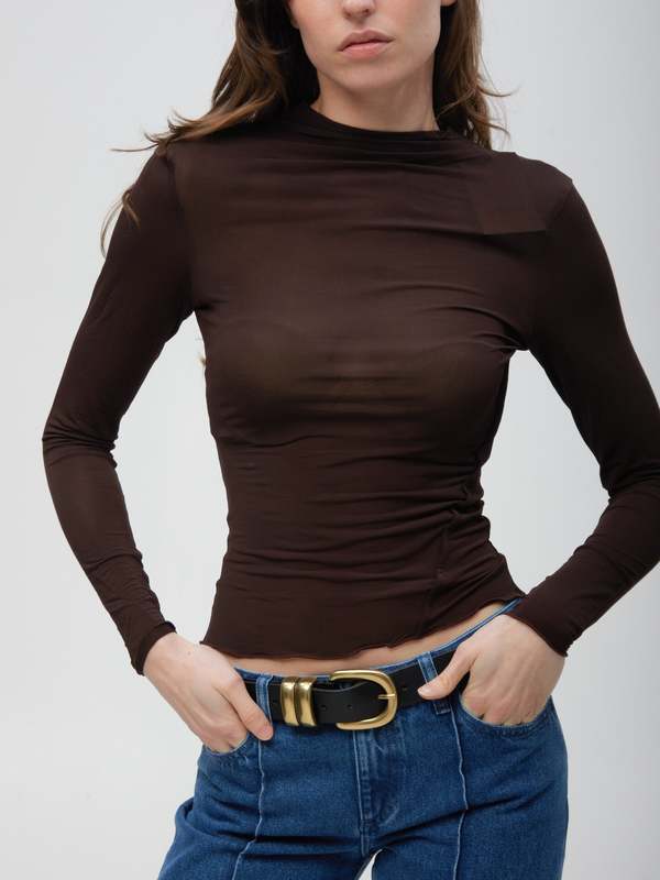 Paloma Wool Remote Top - Dark Brown | Garmentory