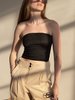 Donni. Silky Tube Top - Jet - Thumbnail 2