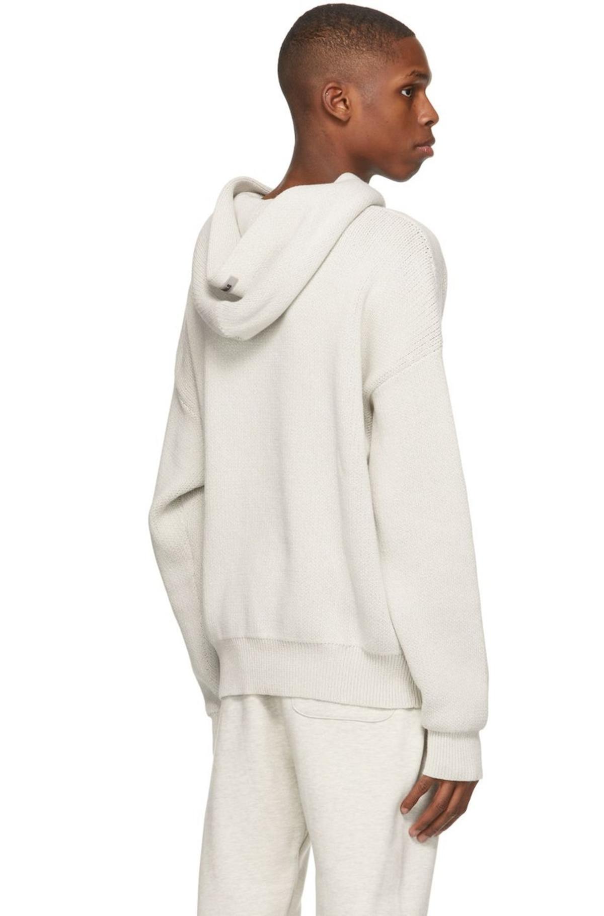 Essentials Knit Logo Hoodie - Off White | Garmentory