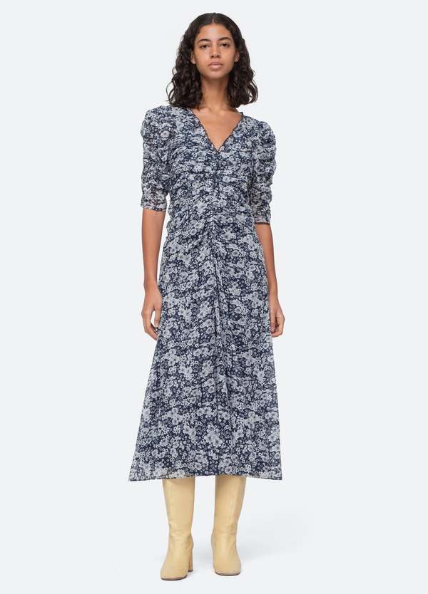 suzie short sleeve cotton dress Susan Graver Weekend Regular Printed Comfy Cotton Crew Neck Dress